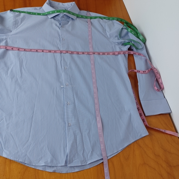 Nordstrom Print Cotton Blend Button Front Dress Shirt Size 17 (34-35) - Picture 11 of 11